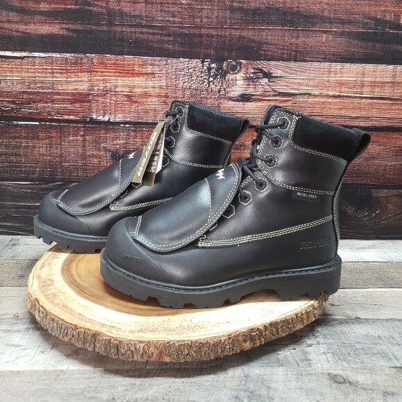 Royer 9.5 Work Boots Met Guard FR Composite Toe 8501 Black $208 - Picture 4 of 16
